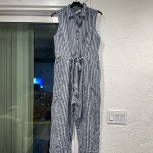NWOT Women’s Button Striped Jumpsuit